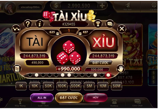 Tài xỉu online được nhiều game thủ tin yêu, lựa chọn